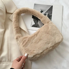 Winter Furry Ladies Clutch Purse Handbag Underarm Bag