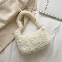 Winter Furry Ladies Clutch Purse Handbag Underarm Bag