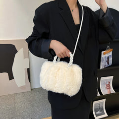 Soft Plush Shoulder Bags Furry Ladies Clutches Crossbody Purse Small Handbags