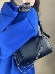 Women's Chain Underarm Bag PU Leather Ladies Shoulder Messenger Bags