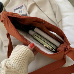 Women's Half Moon Messenger Bag Crossbody Chest Bag Nylon Shoulder Handbag