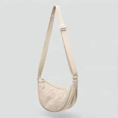Women's Half Moon Messenger Bag Crossbody Chest Bag Nylon Shoulder Handbag