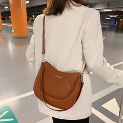Women's Pu Leather Crossbody Shoulder Bag Tote Soft Shopper Handbag