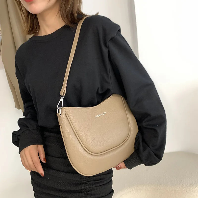 Women's Pu Leather Crossbody Shoulder Bag Tote Soft Shopper Handbag