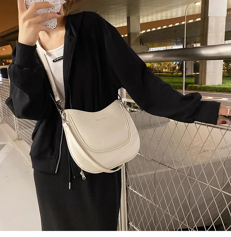 Women's Pu Leather Crossbody Shoulder Bag Tote Soft Shopper Handbag
