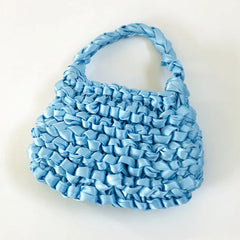 Hand Woven Bag Silk Scarf Bag Totes