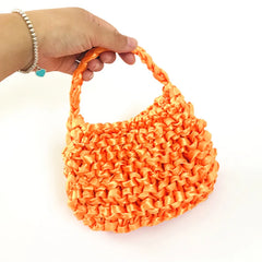 Hand Woven Bag Silk Scarf Bag Totes