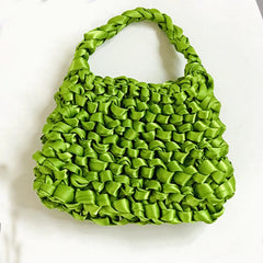 Hand Woven Bag Silk Scarf Bag Totes