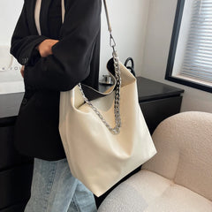 PU Leather Women's Handbags Casual Ladies Female Big Bucket Shoulder Bag