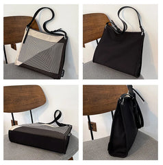 Striped Crossbody Shoulder Bag for Women Casual Female Bag
