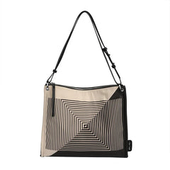 Striped Crossbody Shoulder Bag for Women Casual Female Bag