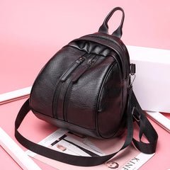 High-quality Backpack Female Fall Style Pu One-shoulder Female
