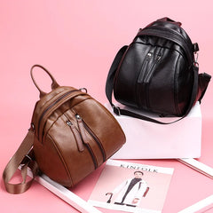 High-quality Backpack Female Fall Style Pu One-shoulder Female