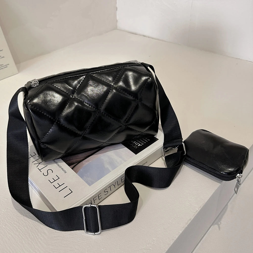 PU Leather Pillow Crossbody Bag For Women Handbag