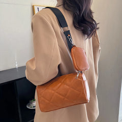 PU Leather Pillow Crossbody Bag For Women Handbag