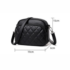 Plaid Shoulder Bag Women PU Leather Crossbody Messenger Phone Purse Handbag