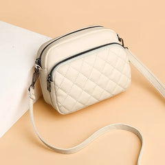 Plaid Shoulder Bag Women PU Leather Crossbody Messenger Phone Purse Handbag