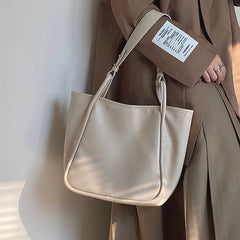 Soft Pu Leather Women Shoulder Bag - Large Capacity Tote for Shopping