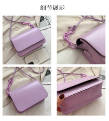 Women Square Crossbody Bags Acrylic Chain Messenger Purse Handbags