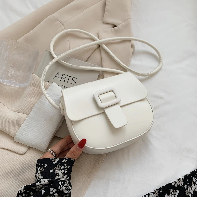 Small Leather Crossbody Bag Vintage Shoulder Handbags for Girls