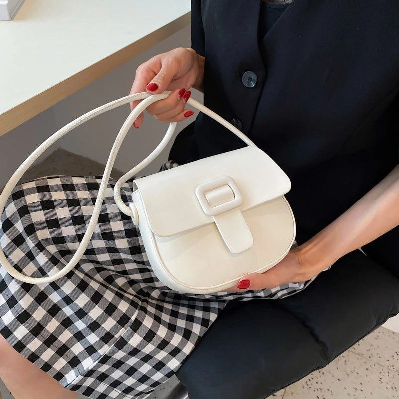 Small Leather Crossbody Bag Vintage Shoulder Handbags for Girls