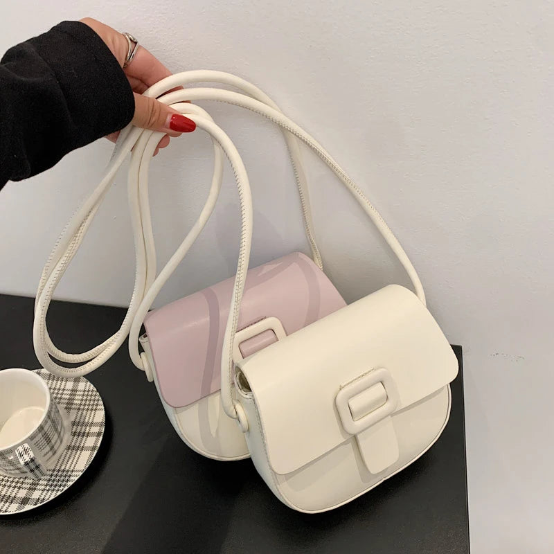 Small Leather Crossbody Bag Vintage Shoulder Handbags for Girls