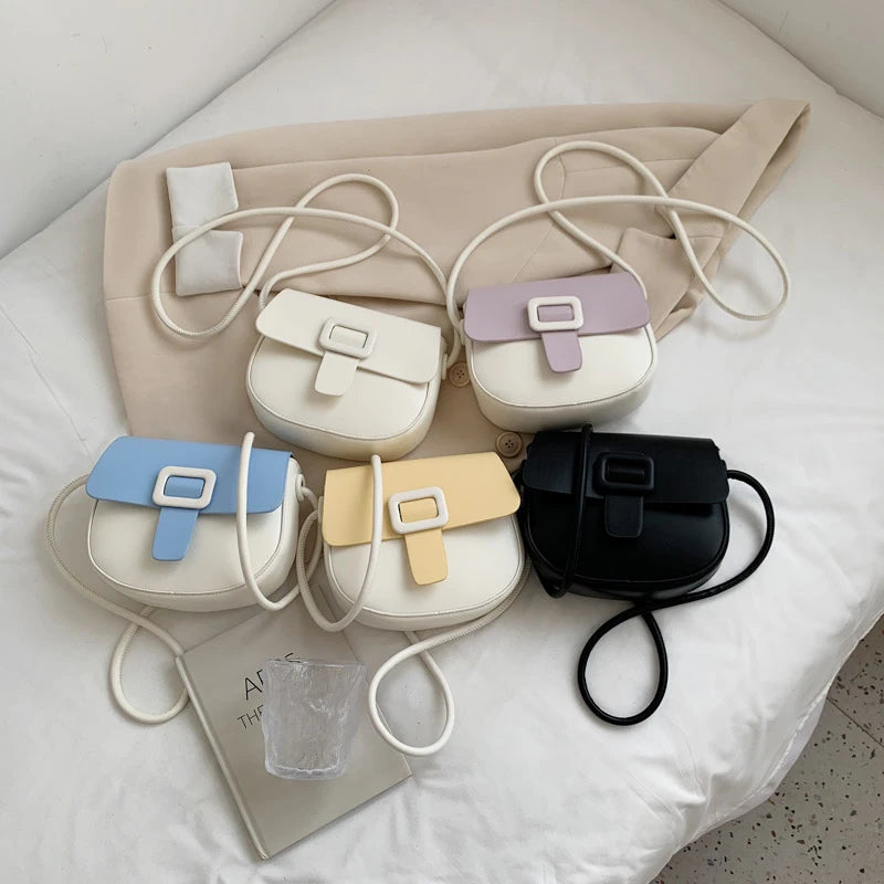 Small Leather Crossbody Bag Vintage Shoulder Handbags for Girls