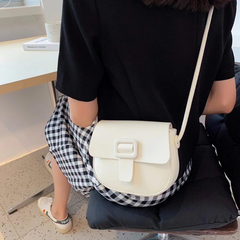 Small Leather Crossbody Bag Vintage Shoulder Handbags for Girls