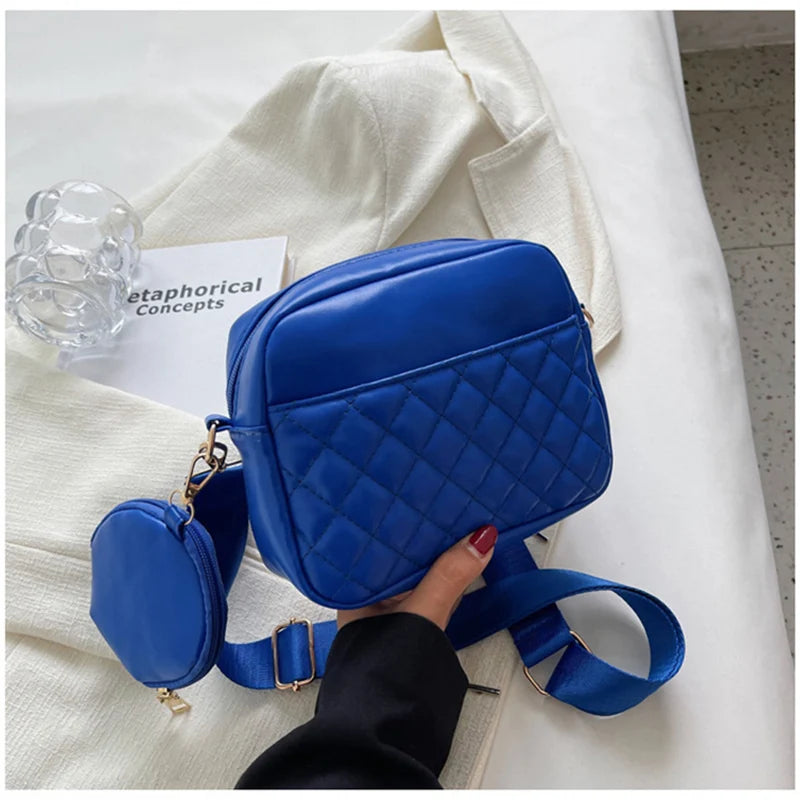 Vintage Plaid Flap Shoulder Bag for Women Crossbody Messenger Handbags