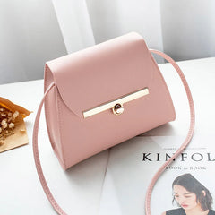 Flap Shoulder PU Leather Bags Women Girls Mini Messenger Chest Bag