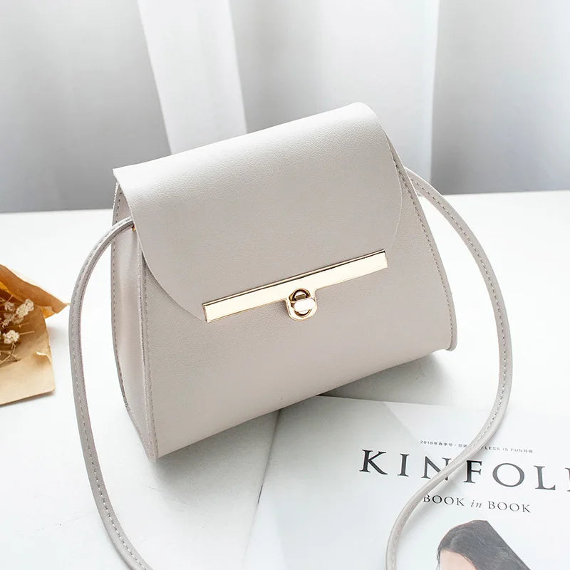 Flap Shoulder PU Leather Bags Women Girls Mini Messenger Chest Bag