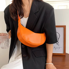 Hobos Bag PU Leather Women's Handbag Crossbody Bag Zipper Clutch Sac Femme