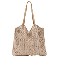 Knitted Wool Handbags Casual Mori Style Woven Shoulder Bag