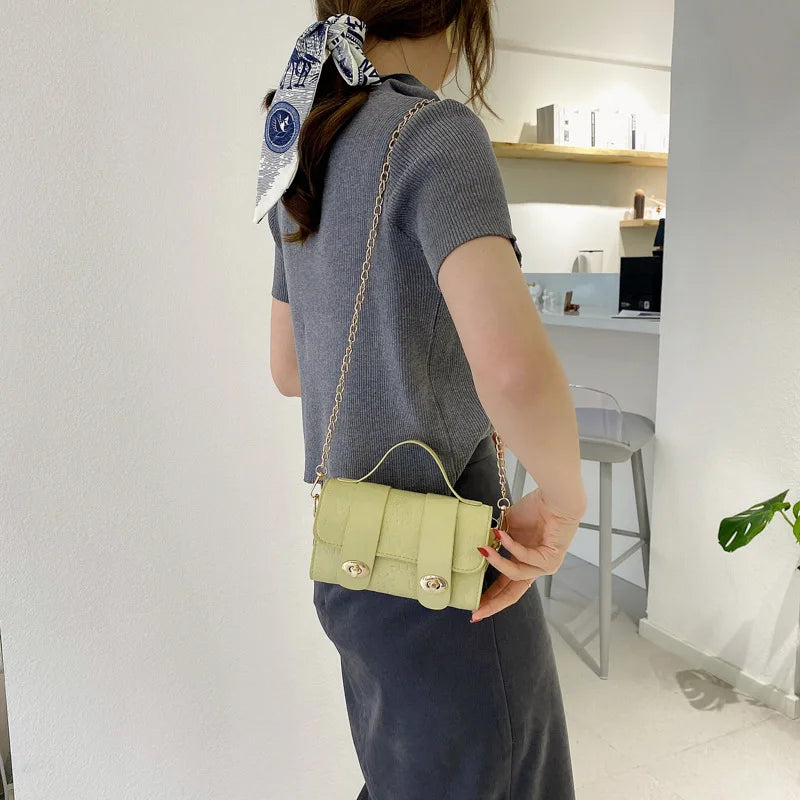 Small Square Women PU Leather Handbags Shoulder Bag Summer Female Candy Mess