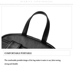 Women's Large Capacity PU Leather Backpack for Travel and Shopping