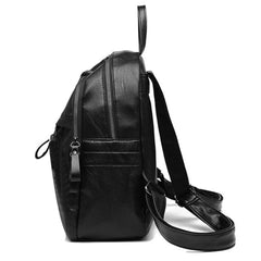 Women's Large Capacity PU Leather Backpack for Travel and Shopping