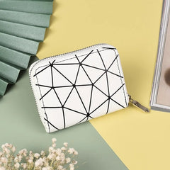 Women's Leather Diamond Wallet with Wrist Strap