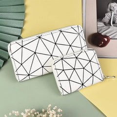 Women's Leather Diamond Wallet with Wrist Strap