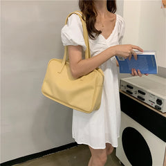 Large Capacity Soft PU Leather Women's Casual Travel Tote