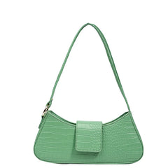Women's Leather Saddle Crossbody Bag Underarm Shoulder Travel Handbag