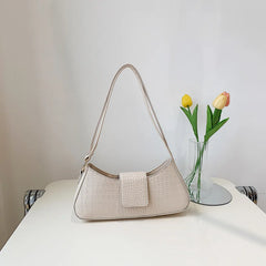 Women's Leather Saddle Crossbody Bag Underarm Shoulder Travel Handbag