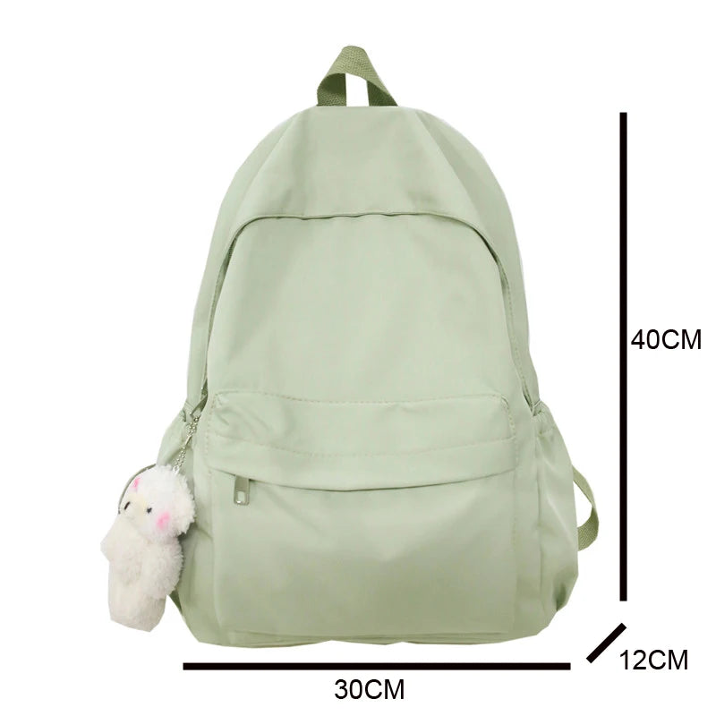 Nylon Student Backpack Women School Bags Teen Girls Harajuku Female Bag