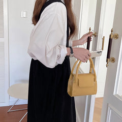 Macaron Women Clutch Pu Leather Shoulder Bag Top Handle Crossbody Bag