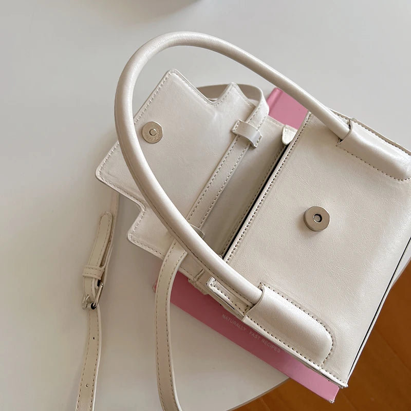 Macaron Women Clutch Pu Leather Shoulder Bag Top Handle Crossbody Bag