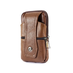 Men PU Leather Waist Pack Phone Pouch Bag Classic Crossbody Shoulder Bag