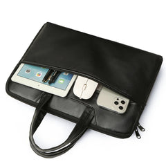 Men's Business Laptop Bag PU Leather Briefcase 15.6 inch Shoulder Handbag