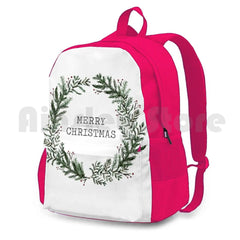 Christmas Hiking Backpack Waterproof Camping Travel Merry