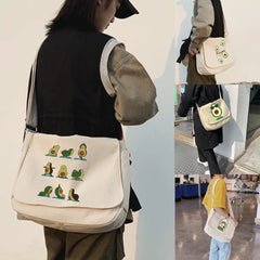 Avocado Printed Envelope Bag Sweet Cartoon Tote Shoulder Bag for Women