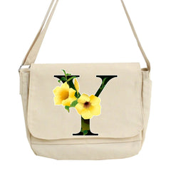 Flower Letter Name Envelope Bag Student Girl Tote Shoulder Crossbody Bags
