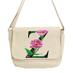 Flower Letter Name Envelope Bag Student Girl Tote Shoulder Crossbody Bags